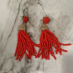 Baublebar red tassel earrings